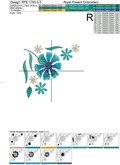 Cornflowers Corners Machine Embroidery Designs - 3 sizes