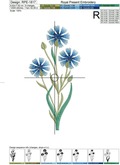 Cornflowers Machine Embroidery Design - 2 sizes