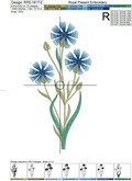 Cornflowers Machine Embroidery Design - 2 sizes