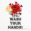 Coronavirus Wash your hands Free Machine Embroidery Design - 4 sizes
