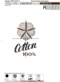 Cotton 100% Machine Embroidery Design - 3 sizes
