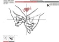 Couple in love hold hands Machine Embroidery Design - 4 sizes