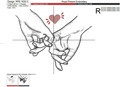 Couple in love hold hands Machine Embroidery Design - 4 sizes