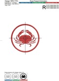 Crab Free applique - 3 sizes