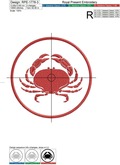 Crab Free applique - 3 sizes