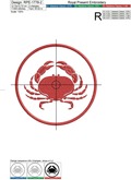 Crab Free applique - 3 sizes