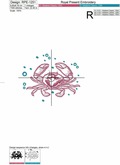 Sea Crab Machine Embroidery Design - 5 sizes