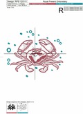 Sea Crab Machine Embroidery Design - 5 sizes