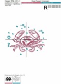 Sea Crab Machine Embroidery Design - 5 sizes