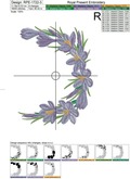 Crocuses Vignette Machine Embroidery Design - 3 sizes