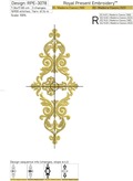 Cross in the border Machine Embroidery Design - 4 sizes