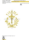 Cross of Jesus Christ with a crown of thorns Machine embroidery design - 3 sizes