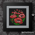 Field of poppies Red poppies Cross-stitch