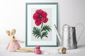 Cross-stitch Red poppy