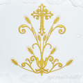 Cross with wheat ornament Machine embroidery design - 3 sizes