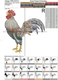 Crowing Rooster Machine Embroidery Design - 4 sizes