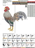 Crowing Rooster Machine Embroidery Design - 4 sizes
