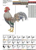 Crowing Rooster Machine Embroidery Design - 4 sizes