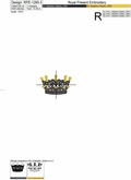 Crown Embroidery Design - 3 sizes