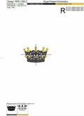 Crown Embroidery Design - 3 sizes