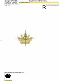 Crown Machine Embroidery Design - 3 sizes