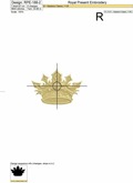 Crown Machine Embroidery Design - 3 sizes
