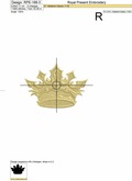 Crown Machine Embroidery Design - 3 sizes