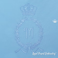 Crown and Laurel Wreath Monogram Frame Machine Embroidery Design – 2 Sizes