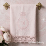 Crown and Laurel Wreath Monogram Frame Machine Embroidery Design – 2 Sizes