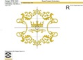 Crown with ornate frame Machine Embroidery Design - 5 sizes