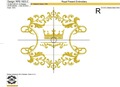 Crown with ornate frame Machine Embroidery Design - 5 sizes