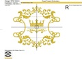 Crown with ornate frame Machine Embroidery Design - 5 sizes