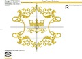 Crown with ornate frame Machine Embroidery Design - 5 sizes
