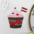 Cupcake Flag of Latvia Machine Embroidery Design