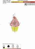 Ornamental cupcake with cherry