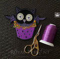 Cupcake Owl Halloween Machine Embroidery Design - 3 sizes