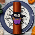 Cupcake Owl Halloween Machine Embroidery Design - 3 sizes