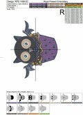 Cupcake Owl Halloween Machine Embroidery Design - 3 sizes