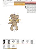 Cute Angel Teddy Bear Machine embroidery design - 4 sizes