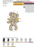 Cute Angel Teddy Bear Machine embroidery design - 4 sizes