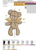 Cute Angel Teddy Bear Machine embroidery design - 4 sizes