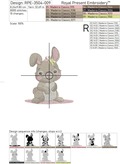 Cute Bunny embroidery design by machine - 3 sizes