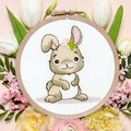 Cute Bunny embroidery design by machine - 3 sizes