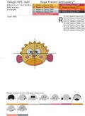 Cute Cartoon Puffer Fish - 2 sizes