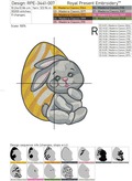 Cute Easter Bunny Machine Embroidery Design - 3 sizes