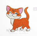 Cute Kitten walking proud Machine Embroidery Design - 2 sizes