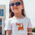 Cute Kitten walking proud Machine Embroidery Design - 2 sizes