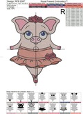 Cute Pig Ballerina - 4 sizes