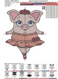 Cute Pig Ballerina - 4 sizes