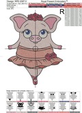 Cute Pig Ballerina - 4 sizes